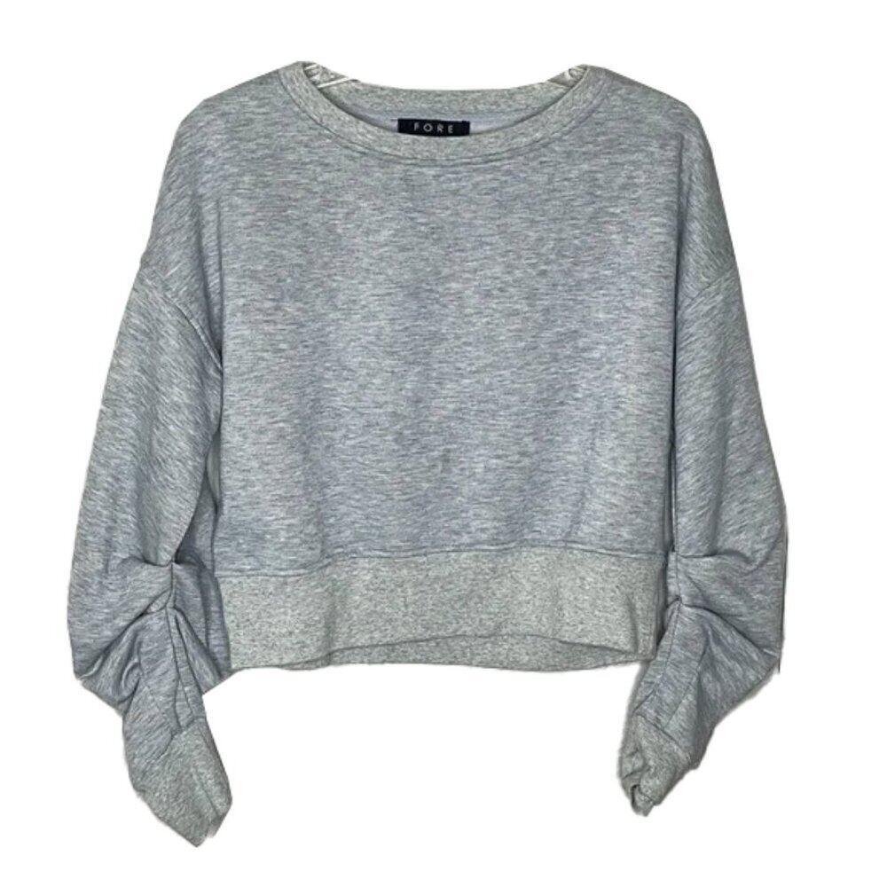 🆕 FORE ruched sleeves Sweatshirt Size XS